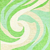 Lively Cream and Green Tiled Look(Green)