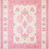 Ultra Soft Area Rug, Non Slip, Stain Resistant, Washable Area Rugs for Living Room, Bedroom, Whimsical Floral Coquette Pattern(White)