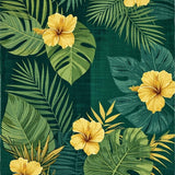 Contemporary Leafy Patterned Accent(Green)