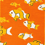 Ultra Soft Area Rug, Non Slip, Stain Resistant, Washable Area Rugs for Living Room, Bedroom, Cute Marine Creature Visual Appeal(Orange)