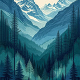 Nature Inspired Teal Forest Theme(Blue)