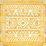 Ultra Soft Area Rug, Non Slip, Stain Resistant, Washable Area Rugs for Living Room, Bedroom, Rustic Earthy Geometric Arrangement(Yellow)