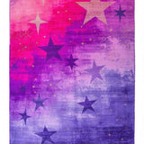 Ultra Soft Area Rug, Non Slip, Stain Resistant, Washable Area Rugs for Living Room, Bedroom, Chic Ombre Starburst Illusion(Purple)