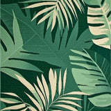 Ultra Soft Area Rug, Non Slip, Stain Resistant, Washable Area Rugs for Living Room, Bedroom, Botanical Green Nature Motif(Green)