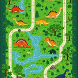 Playful T Rex and Triceratops Theme(Green)