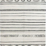 Ultra Soft Area Rug, Non Slip, Stain Resistant, Washable Area Rugs for Living Room, Bedroom, Rustic Tiled Pattern Aesthetic(Black)