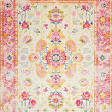 Ultra Soft Area Rug, Non Slip, Stain Resistant, Washable Area Rugs for Living Room, Bedroom, Radiant Pastel Lace Motif(Yellow)