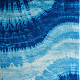 Ultra Soft Area Rug, Non Slip, Stain Resistant, Washable Area Rugs for Living Room, Bedroom, Artistic Tie-Dyed Oceanic Vibes(Blue)