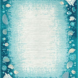 Ultra Soft Area Rug, Non Slip, Stain Resistant, Washable Area Rugs for Living Room, Bedroom, Serene Blue Tidal Wave Pattern(Blue)