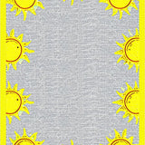 Ultra Soft Area Rug, Non Slip, Stain Resistant, Washable Area Rugs for Living Room, Bedroom, Sunny Cartoon Motif Delight(Yellow)