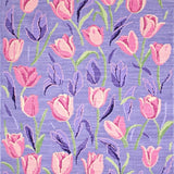Ultra Soft Area Rug, Non Slip, Stain Resistant, Washable Area Rugs for Living Room, Bedroom, Bright Tulip Springtime Visual Delight(Purple)