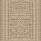 Ultra Soft Area Rug, Non Slip, Stain Resistant, Washable Area Rugs for Living Room, Bedroom, Cozy Abstract Organic Shapes(Brown)