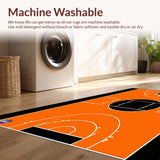 Ultra Soft Area Rug, Non Slip, Stain Resistant, Washable Area Rugs for Living Room, Bedroom, Eye-Catching Sporty Chic Style(Orange)