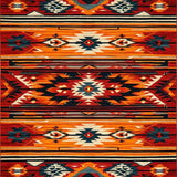 Ultra Soft Area Rug, Non Slip, Stain Resistant, Washable Area Rugs for Living Room, Bedroom, Rustic Earthy Southwestern Motif(Red)