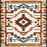 Ultra Soft Area Rug, Non Slip, Stain Resistant, Washable Area Rugs for Living Room, Bedroom, Elegant Southwest Tiled Motif(Beige)