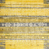 Ultra Soft Area Rug, Non Slip, Stain Resistant, Washable Area Rugs for Living Room, Bedroom, Stylish Earthy Toned Geometric Art(Gold)