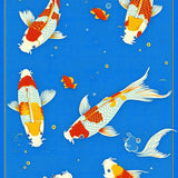 Dynamic Koi Artwork with Fluid Motion(Blue)