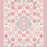 Ultra Soft Area Rug, Non Slip, Stain Resistant, Washable Area Rugs for Living Room, Bedroom, Festive Springtime Floral Pattern(Pink)