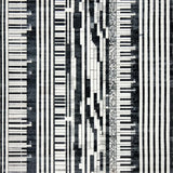 Ultra Soft Area Rug, Non Slip, Stain Resistant, Washable Area Rugs for Living Room, Bedroom, Sleek Black and White Stripes Rug Featuring Stylized Music Keyboard Design(Black)