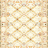Rustic Earthy Patterned Trellis Motif(Beige)