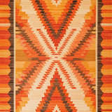 Ultra Soft Area Rug, Non Slip, Stain Resistant, Washable Area Rugs for Living Room, Bedroom, Stylish Fringed Rustic Pattern(Orange)