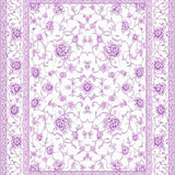 Ultra Soft Area Rug, Non Slip, Stain Resistant, Washable Area Rugs for Living Room, Bedroom, Eclectic White Blossom Artistry(White)