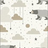 Charming Whimsical Watercolor Bears(Beige)