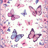 Ultra Soft Area Rug, Non Slip, Stain Resistant, Washable Area Rugs for Living Room, Bedroom, Soft Pink Dreamy Nature Theme(Pink)