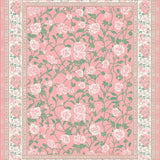 Ultra Soft Area Rug, Non Slip, Stain Resistant, Washable Area Rugs for Living Room, Bedroom, Rustic Chic Floral Impressions(Pink)