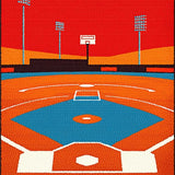 Chic Modern Baseball Illustration(Red)