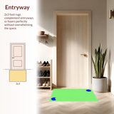 Ultra Soft Area Rug, Non Slip, Stain Resistant, Washable Area Rugs for Living Room, Bedroom, Vibrant Cartoon Frog Design(Green)