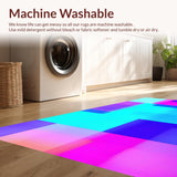 Ultra Soft Area Rug, Non Slip, Stain Resistant, Washable Area Rugs for Living Room, Bedroom, Artistic Multi-Hued Fluid Design(Blue)