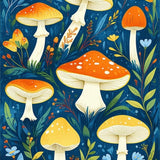 Playful Colorful Flora Design(Blue)