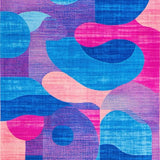 Ultra Soft Area Rug, Non Slip, Stain Resistant, Washable Area Rugs for Living Room, Bedroom, Bold Striking Swirl Pattern(Blue)