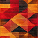 Ultra Soft Area Rug, Non Slip, Stain Resistant, Washable Area Rugs for Living Room, Bedroom, Warm Toned Copper Bedroom Non-Slip Aesthetic Carpet(Red)