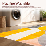 Ultra Soft Area Rug, Non Slip, Stain Resistant, Washable Area Rugs for Living Room, Bedroom, Stylish Symmetrical Patterned Delight(Yellow)