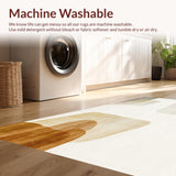 Ultra Soft Area Rug, Non Slip, Stain Resistant, Washable Area Rugs for Living Room, Bedroom, Boho Chic Area Abstract Beige Runner for Hallway Charm(Beige)