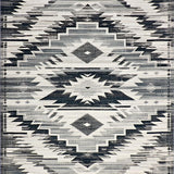 Ultra Soft Area Rug, Non Slip, Stain Resistant, Washable Area Rugs for Living Room, Bedroom, Tribal Gray Abstract Arrangement(Black)