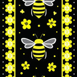 Ultra Soft Area Rug, Non Slip, Stain Resistant, Washable Area Rugs for Living Room, Bedroom, Delightful Springtime Blossom Motif(Black)