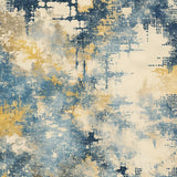 Modern Abstract Blue Yellow(Beige)
