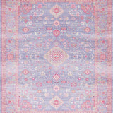 Ultra Soft Area Rug, Non Slip, Stain Resistant, Washable Area Rugs for Living Room, Bedroom, Timeless Distressed Linear Patterns(Purple)
