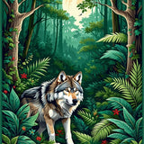 Striking Wildlife Art Design(Green)