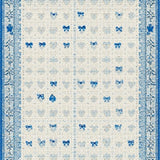 Coquette Bows Blue Scallop Preppy Aesthetic Home Decor(Beige)