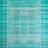 Contemporary Teal Abstract Waves(Blue)