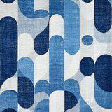 Ultra Soft Area Rug, Non Slip, Stain Resistant, Washable Area Rugs for Living Room, Bedroom, Coquette Ribbon Scallop Print Rug Featuring Artistic Bows and Chic Curves(Blue)