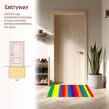 Bright Colorful Geometric Play Surface(Red)