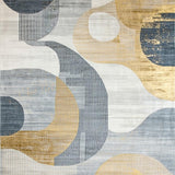 Ultra Soft Area Rug, Non Slip, Stain Resistant, Washable Area Rugs for Living Room, Bedroom, Sleek Monochrome Patterned Elegance(Gray)