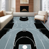 Ultra Soft Area Rug, Non Slip, Stain Resistant, Washable Area Rugs for Living Room, Bedroom, Rustic Minimalist Geometric Arrangement(Black)
