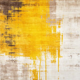Ultra Soft Area Rug, Non Slip, Stain Resistant, Washable Area Rugs for Living Room, Bedroom, Rustic Painted Area Faux Wool Entrance Non Skid Door Mat(Yellow)