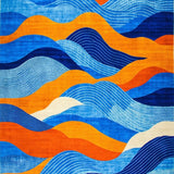 Chic Contemporary Abstract Design(Blue)